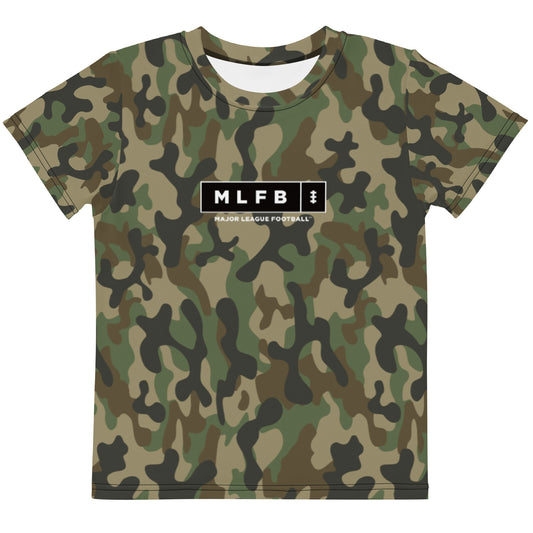 Kids Camouflage MLFB Logo crew neck t-shirt