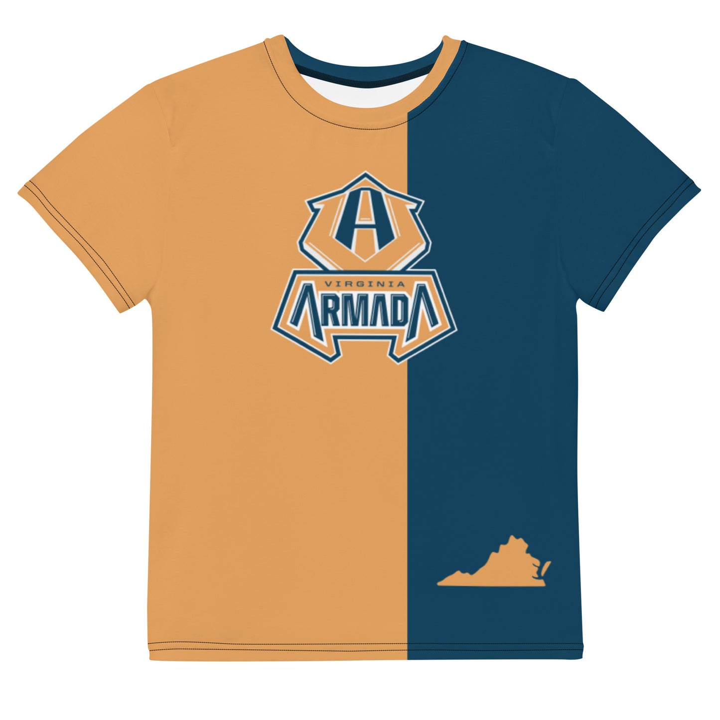 Armada Split Color Youth Crew Neck T-shirt