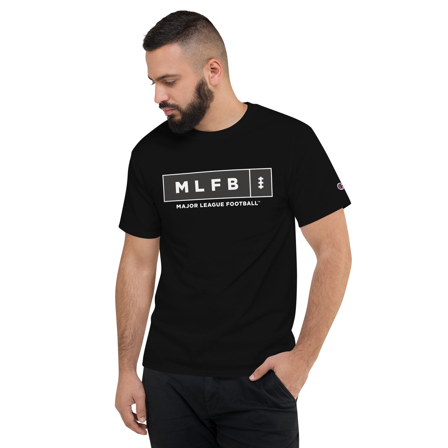 Men's Champion MLFB Logo Black T-Shirt